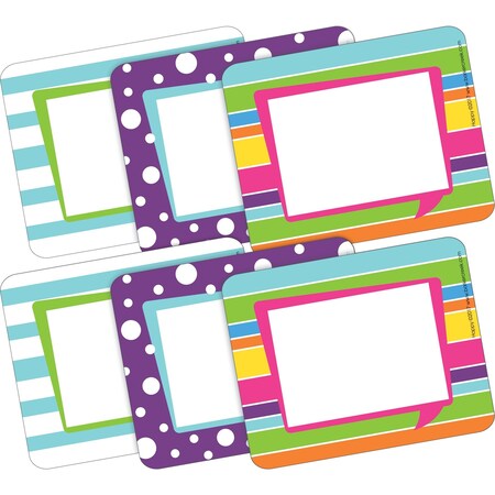 Barker Creek Happy Name Tags/Self-Adhesive Labels, Multi-Design Set, 90/Set, PK90 3766